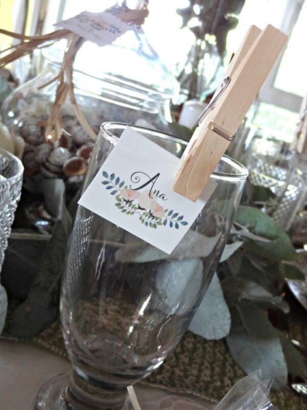 Imprimible mesa flores y eucalipto - Imagen 3
