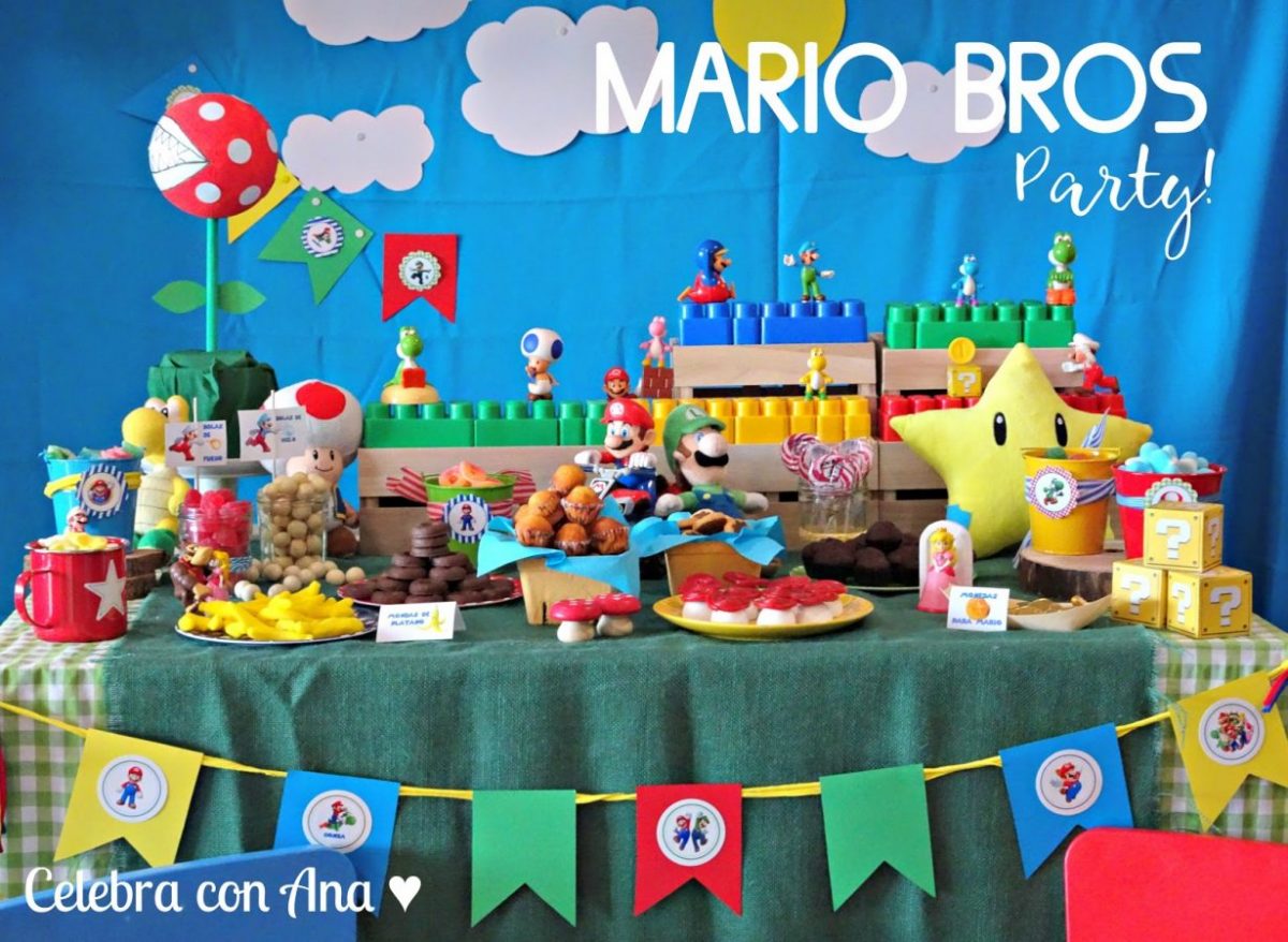 Fondo de fotos de cumpleaños de Super Bros Mario de 7 x 5 pies con