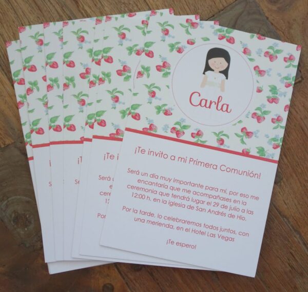 invitación comunión niña