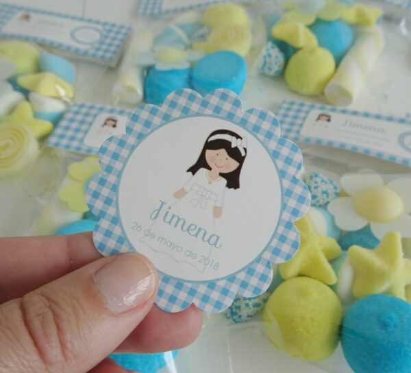 etiqueta comunión niña