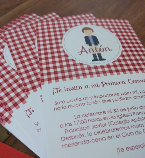 papelería comunión niño