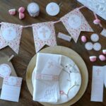 papelería de comunión con cruz