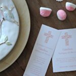 papelería de comunión con cruz