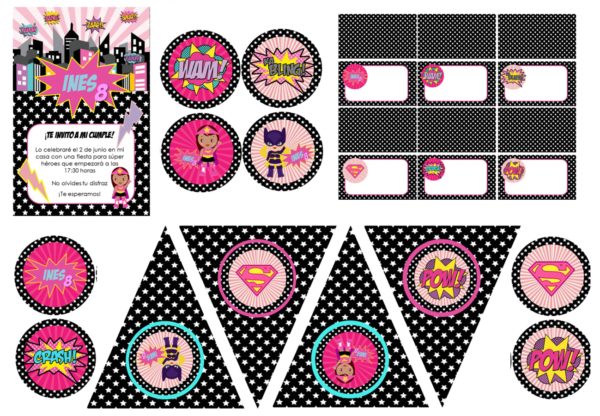 fiesta de súper héroes cómic