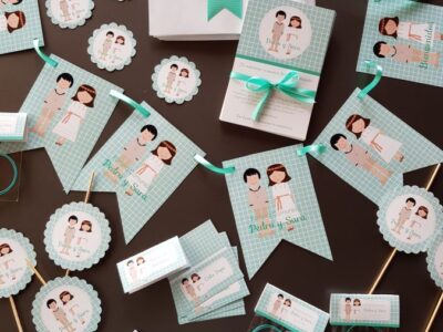 papelería comunión mint