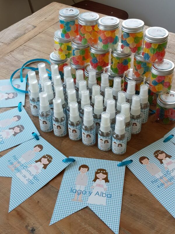 Kit Cuadros Vichy Azul Celeste - Imagen 3