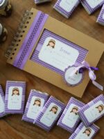 comunión niña morado