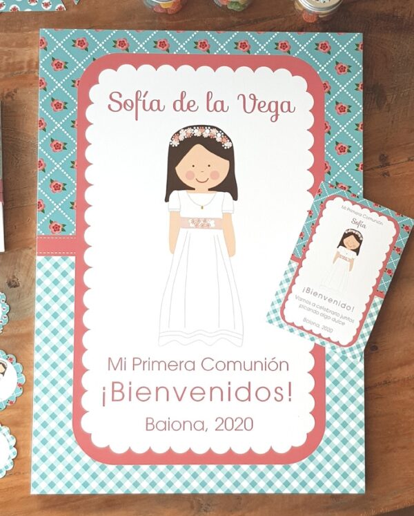 Kit Shabby flores turquesa y rosa - Imagen 2