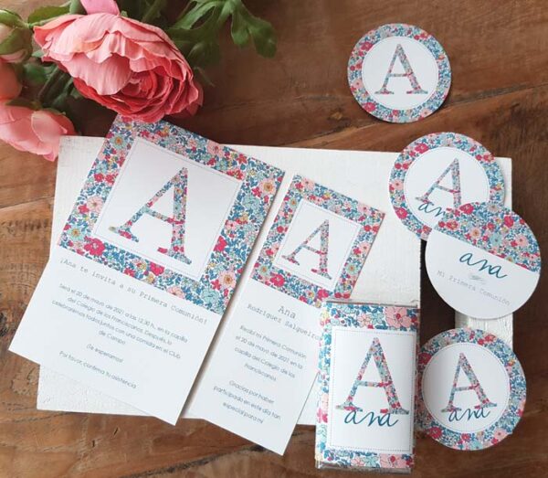 Kit Flores Liberty Rosa y Azul - Imagen 4
