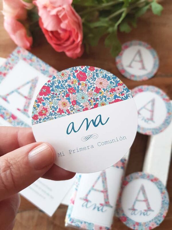 Kit Flores Liberty Rosa y Azul - Imagen 2