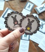 Bautizo Conejito Vichy Negro - Imagen 3