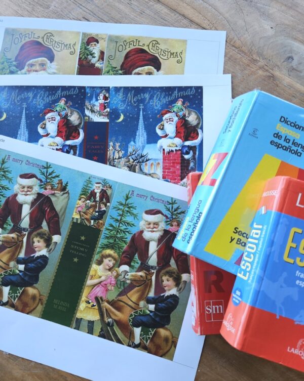 Imprimible Fundas de Navidad para Libros - Imagen 3
