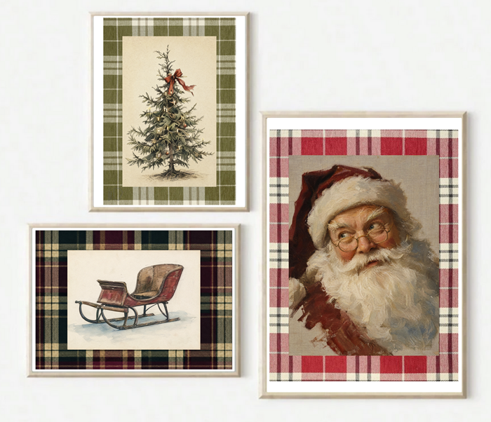 laminas-navidad-tartan Láminas Navidad Tartán - Imagen 1